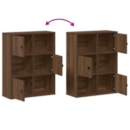 Walplus Bookcase Brown Oak 60X24X76.5 Cm Engineered Wood - thumbnail 8