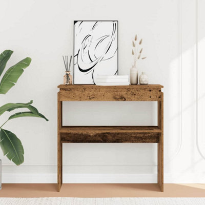 Walplus Console Table Old Wood 80X30X80 Cm Engineered Wood - image 1