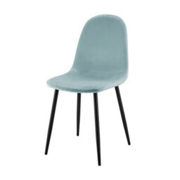 Bravich Ron Velvet Dining Chair - Blue, Set Of 4 - thumbnail 3
