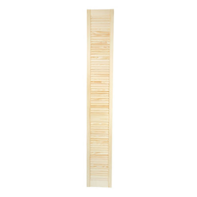 Natural Pine Wood Door, Open Louvre Door 2013 X 494(H X W)mm, Wardrobe, Kitchen Door - image 1