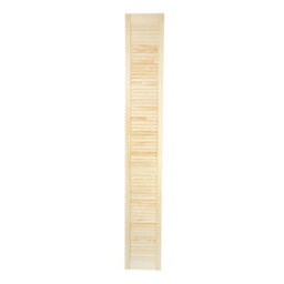 Natural Pine Wood Door, Open Louvre Door 2013 X 494(H X W)mm, Wardrobe, Kitchen Door