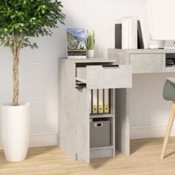Berkfield Sturdy Desk Cabinet Concrete Grey 33.5X50X75 Cm Engineered Wood - thumbnail 3