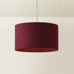 Valuelights Reni Plum Fabric Drum Ceiling Lamp Shade (D)35Cm - thumbnail 6