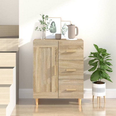 Berkfield Sideboard Sonoma Oak 69.5X34X90 Cm Engineered Wood - image 1
