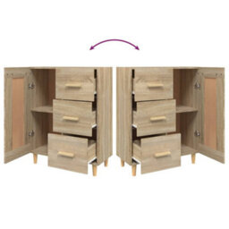 Berkfield Sideboard Sonoma Oak 69.5X34X90 Cm Engineered Wood - thumbnail 9