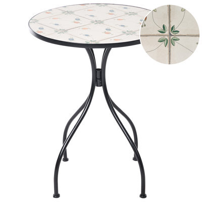 Beliani Bistro Table Carona 60 Cm 60 Cm Metal Black - image 1