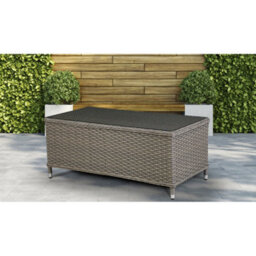 Loops Premium 2 Seater Garden Coffee Table Set - 2Pc Rattan Wicker Sofa Chair Cushions - thumbnail 6