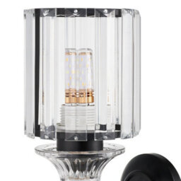 Living And Home Black E27 Crystal Wall Lamp  Decorative Wall Lamp For Hallway&living Room - thumbnail 5