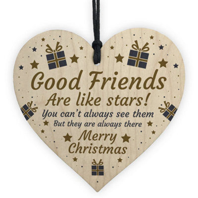 Red Ocean Best Friend Poem Heart Christmas Decoration Christmas Gift Friend Gifts Bff - image 1