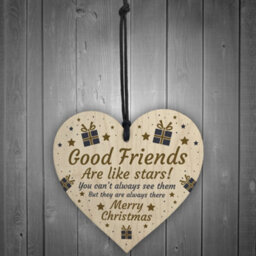 Red Ocean Best Friend Poem Heart Christmas Decoration Christmas Gift Friend Gifts Bff - thumbnail 2