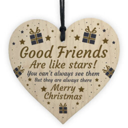 Red Ocean Best Friend Poem Heart Christmas Decoration Christmas Gift Friend Gifts Bff - thumbnail 1