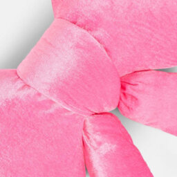 OHS Velvet Bow Shaped Novelty  Decorative Scatter Cushion Plush Pillow - thumbnail 2