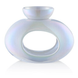 Pearlised White Ceramic Oval Burner With Removable Bowl - (H) 14 Cm - thumbnail 1