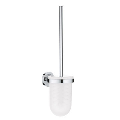 Grohe 40374 Essentials Chrome Metal Bathroom Toilet Brush & Holder - image 1