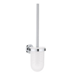Grohe 40374 Essentials Chrome Metal Bathroom Toilet Brush & Holder - thumbnail 1