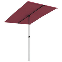 Berkfield Outdoor Parasol With Aluminium Pole 2X1.5 M Bordeaux Red - thumbnail 1