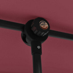 Berkfield Outdoor Parasol With Aluminium Pole 2X1.5 M Bordeaux Red - thumbnail 7