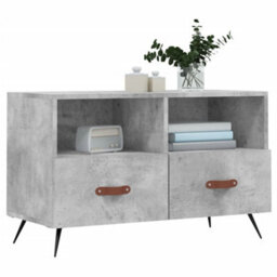 Berkfield Tv Cabinet Concrete Grey 80X36X50 Cm Engineered Wood - thumbnail 3
