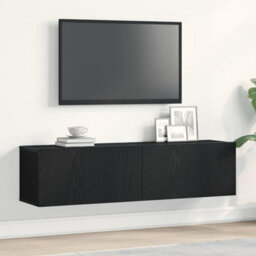 Vidaxl Tv Cabinet Black Oak 120X30X30.5 Cm Engineered Wood