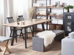 Beliani Extending Dining Table Salvador Dark Brown 160/200 Cm 90 Cm - thumbnail 2