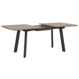 Beliani Extending Dining Table Salvador Dark Brown 160/200 Cm 90 Cm - thumbnail 6