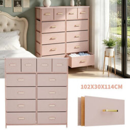 Chest Of Drawers, 12 Fabric Drawers Storage 12 Cloud Pink - thumbnail 6