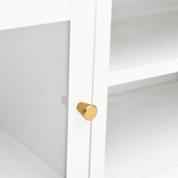 Berkfield Classic Tv Cabinet White 90X30X44 Cm Steel And Glass - thumbnail 7