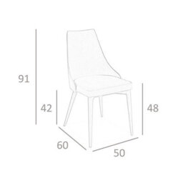 Stylish Brown Fabric Dining Chair By Angel Cerda - thumbnail 7