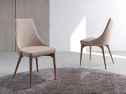Stylish Brown Fabric Dining Chair By Angel Cerda - thumbnail 6