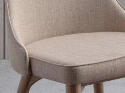 Stylish Brown Fabric Dining Chair By Angel Cerda - thumbnail 4