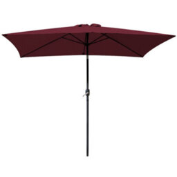 Rinse Bathrooms Outdoor Patio Garden Parasol 3X2M Sun Shade Umbrella Canopy W/crank Tilt Uv Protection Wine - thumbnail 2