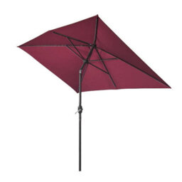 Rinse Bathrooms Outdoor Patio Garden Parasol 3X2M Sun Shade Umbrella Canopy W/crank Tilt Uv Protection Wine - thumbnail 3