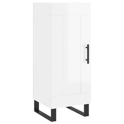 Berkfield Modern Sideboard High Gloss White 34.5X34X90 Cm Engineered Wood - image 1
