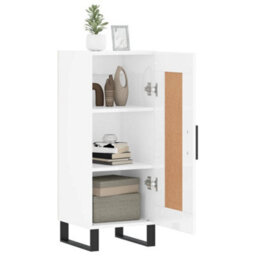 Berkfield Modern Sideboard High Gloss White 34.5X34X90 Cm Engineered Wood - thumbnail 4