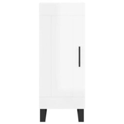 Berkfield Modern Sideboard High Gloss White 34.5X34X90 Cm Engineered Wood - thumbnail 5