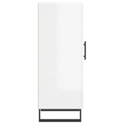 Berkfield Modern Sideboard High Gloss White 34.5X34X90 Cm Engineered Wood - thumbnail 7