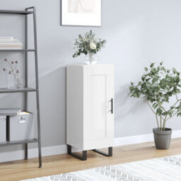 Berkfield Modern Sideboard High Gloss White 34.5X34X90 Cm Engineered Wood - thumbnail 2