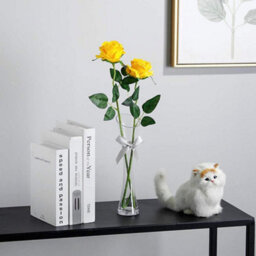 Bouquet Of 10 Artificial Yellow Silk Flowers For Home, Office, And Wedding Decorations - thumbnail 3
