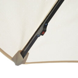 Outsunny 3(M) Led Patio Banana Umbrella Cantilever Parasol W/ Crank, Off-White - thumbnail 8