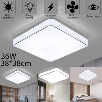 Modern Led Ceiling Light Square Panel Down Light Bathroom Kitchen Bedroom Lamp - image 1
