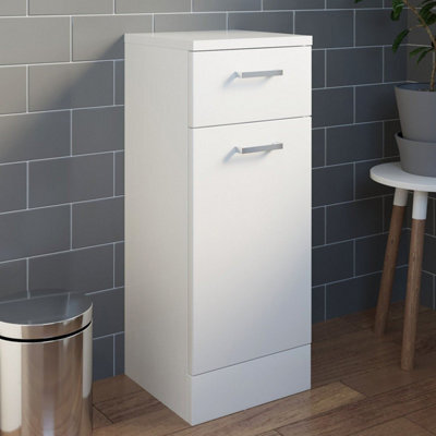 Affine Bathroom Laundry Unit Cabinet White Gloss Soft Close Door Modern Furniture Mdf - image 1