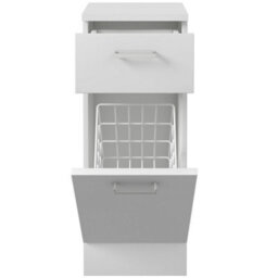 Affine Bathroom Laundry Unit Cabinet White Gloss Soft Close Door Modern Furniture Mdf - thumbnail 4