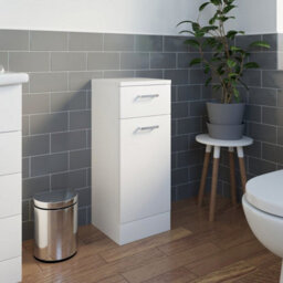 Affine Bathroom Laundry Unit Cabinet White Gloss Soft Close Door Modern Furniture Mdf - thumbnail 2