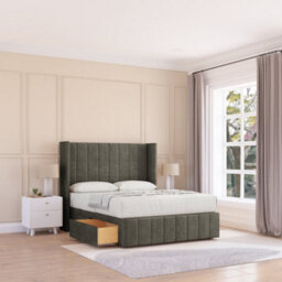 "Sloomy Melbourne Dumfries Memory Foam Bed Set ,no Drawers, Mattress & 54"" Wingback Headboard With 12"" Footboard - King" - thumbnail 1