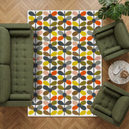 Decoranddecor Area Rugs, Living Room Rugs, Washable Rugs, 160X230Cm, Non-Slip, Pet Friendly, Low Pile, Retro Floral Rug - Zoe - thumbnail 8