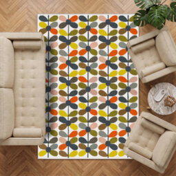 Decoranddecor Area Rugs, Living Room Rugs, Washable Rugs, 160X230Cm, Non-Slip, Pet Friendly, Low Pile, Retro Floral Rug - Zoe - thumbnail 9