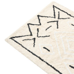 Wyld And Coco Bath Mat, Light Beige Cotton, 60 X 90 Cm, Geometric Pattern - thumbnail 3