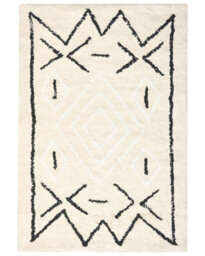 Wyld And Coco Bath Mat, Light Beige Cotton, 60 X 90 Cm, Geometric Pattern - thumbnail 1