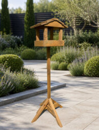 Ruddings Wood Wooden Bird Table With Stand Ready Made Traditional Freestanding Garden Bird Feeder 130Cm - thumbnail 3
