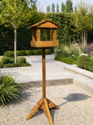 Ruddings Wood Wooden Bird Table With Stand Ready Made Traditional Freestanding Garden Bird Feeder 130Cm - thumbnail 2